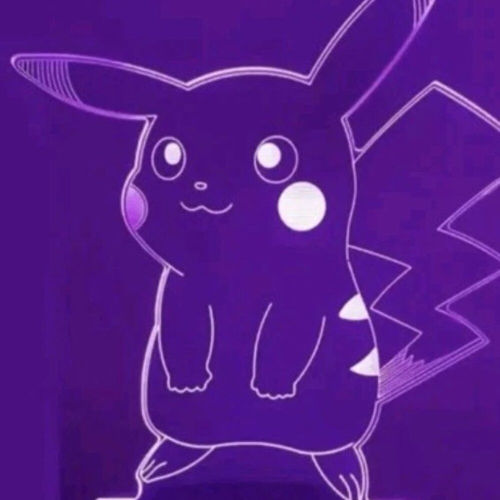 Pokémon - Pikachu 3D Visualization RGB Lamp - 7 different colors - Brand New